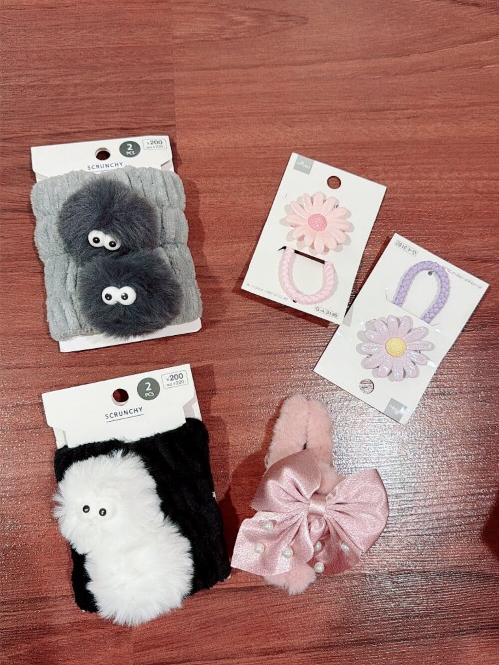 5 Piece Bundle Japan Daiso Kawaii Hair Accessories